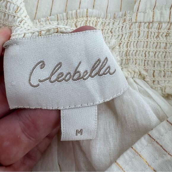 Cleobella Orson Midi Dress Ivory Sz M - Picture 6 of 6